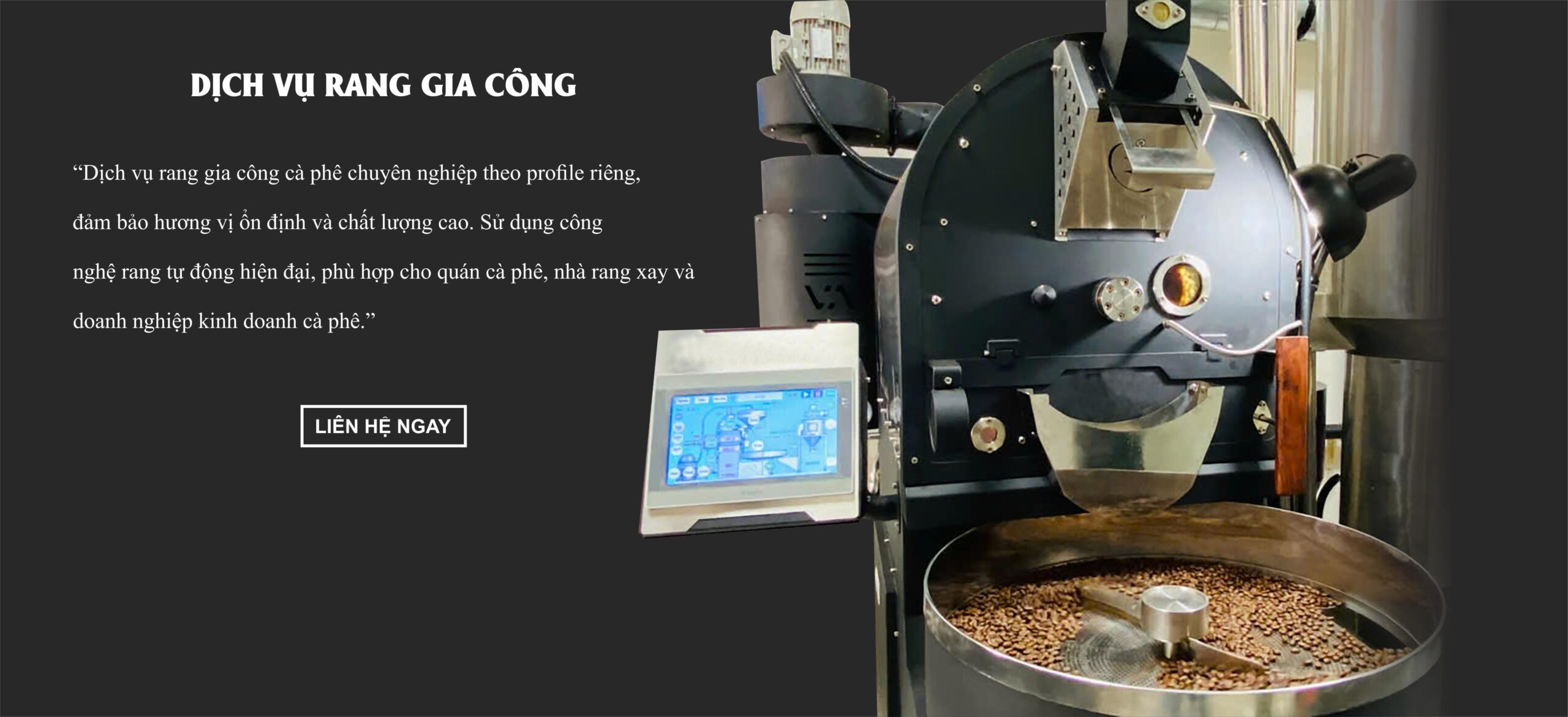 Xưởng rang cafe, rang gia công, nhà máy rang cafe