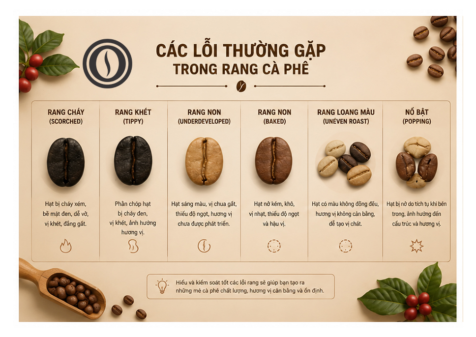 Các Lỗi Thường Gặp Trong Quá Trình Rang Cà Phê