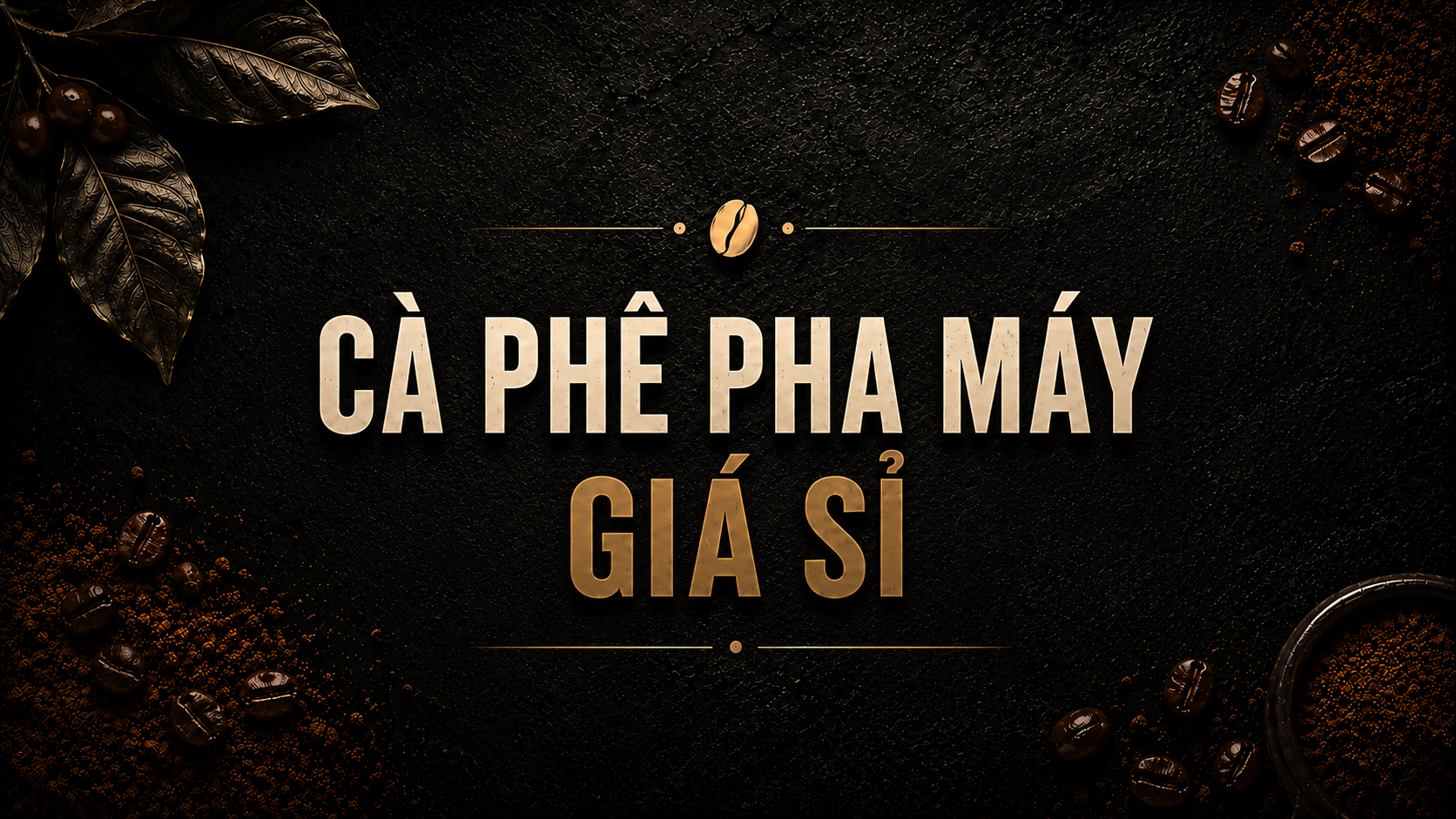 Cà phê pha máy giá sỉ cho quán với hạt rang và tách Espresso