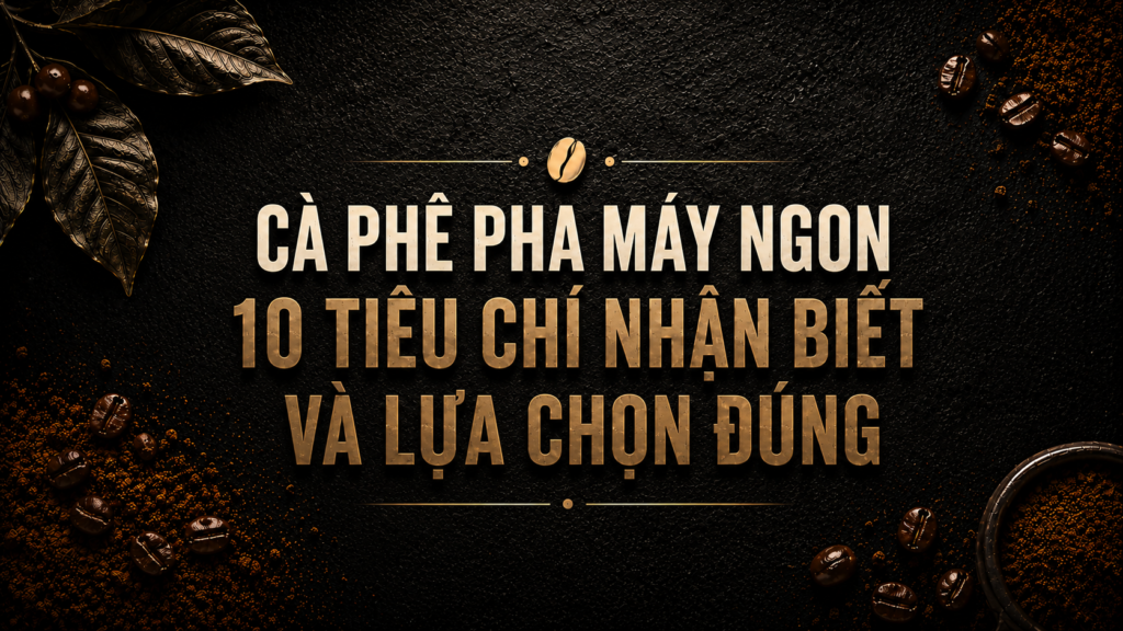 Cà phê pha máy ngon và 10 tiêu chí nhận biết chất lượng