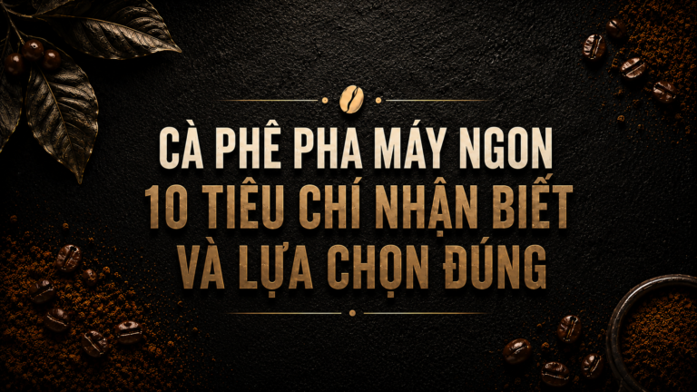 Cà phê pha máy ngon và 10 tiêu chí nhận biết chất lượng