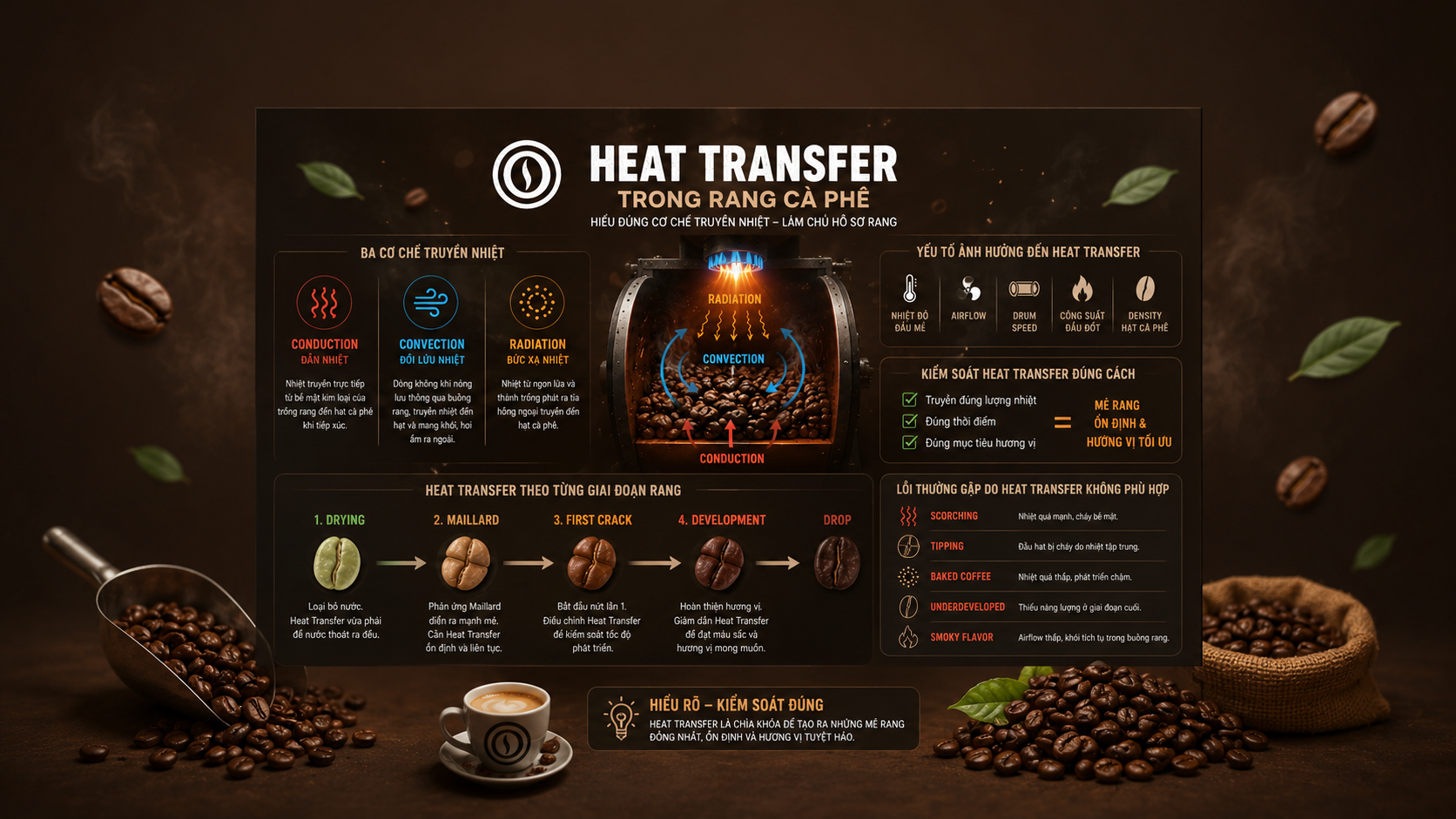 Heat Transfer Trong Rang Cà Phê: Hiểu Đúng Conduction