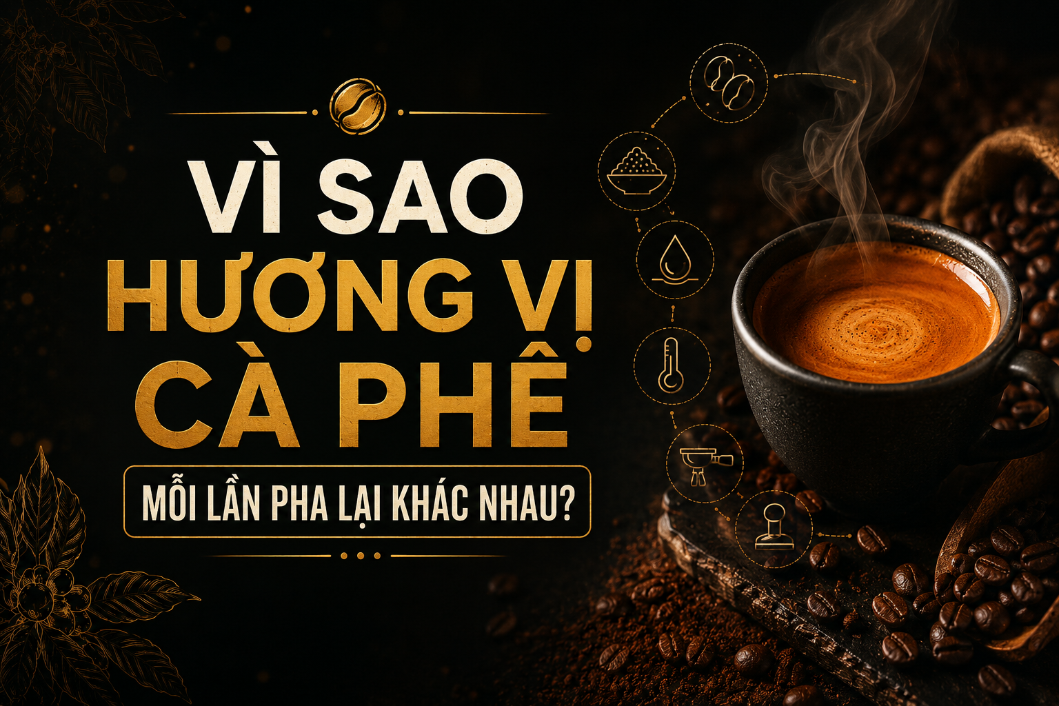 Hương vị cà phê thay đổi dù sử dụng cùng một loại cà phê